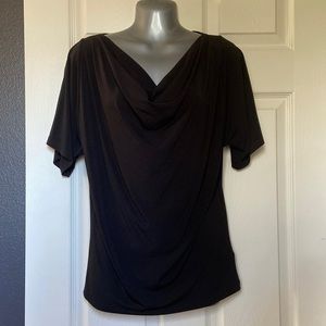 Michael Kors scoop/cowl neck blouse. Black. Size S